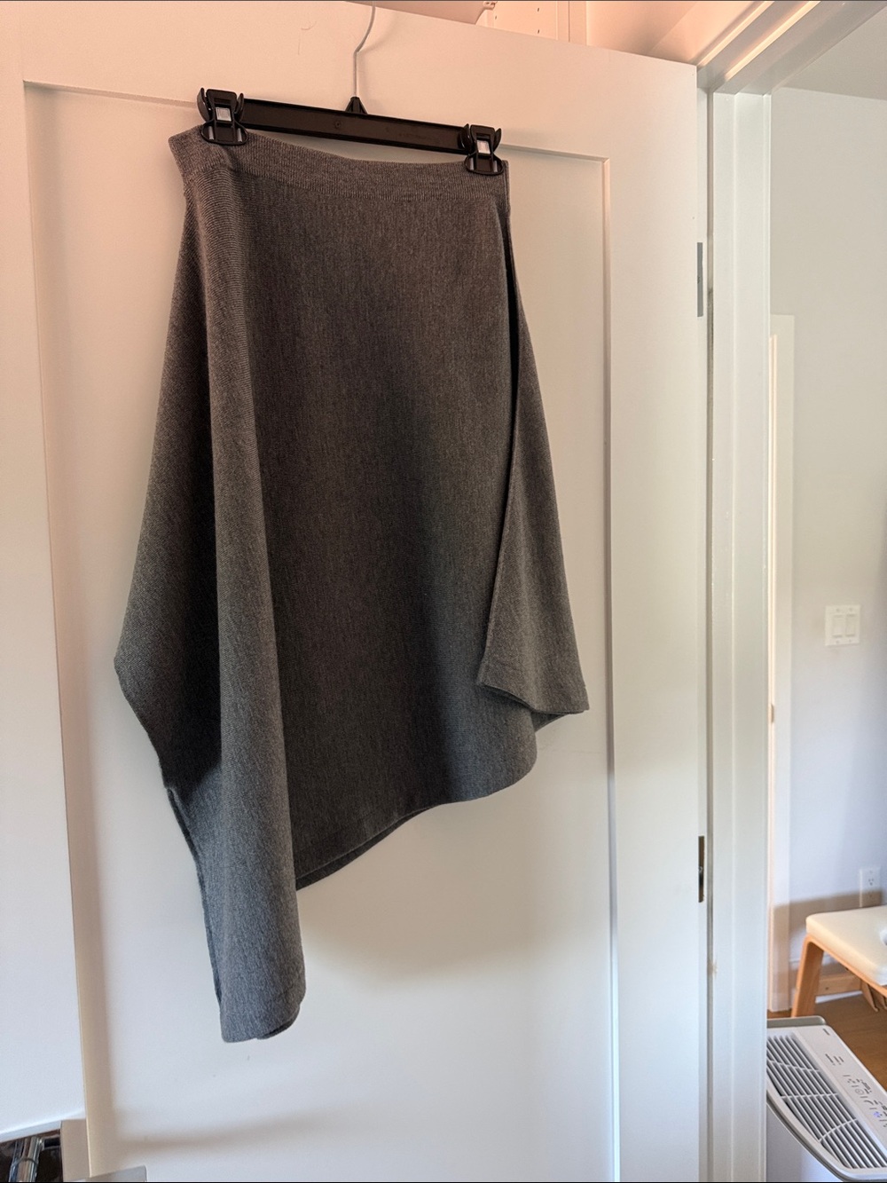 J.W. Anderson Gray Asymmetric Knit Skirt